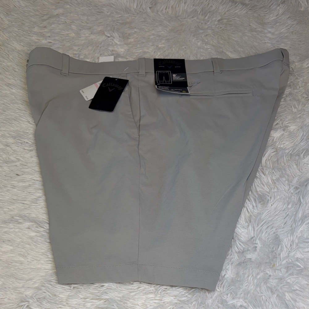 NWT CALLAWAY Men's Gray Golf Bermuda Opti-Dri Stretch Sz 40 NWT